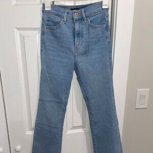 Express High-Waisted Cropped Ankle Flare Jeans